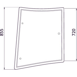 Massey Ferguson 5609 3902130M1N galinis šoninis langas LH