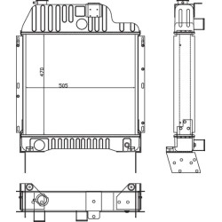 Massey Ferguson 6120 3618630M92N radiatorius