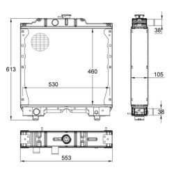 Case - IH Maxxum 130 5169275N Radiatorius