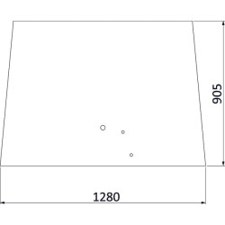 Massey Ferguson 6180 3777602M2N Viršutinis priekinis stiklas
