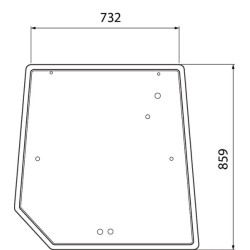 Massey Ferguson 7618 3715438M1N Viršutinis galinis langas