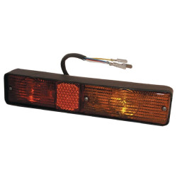 Massey Ferguson 8250 02591000 Galinis žibintas stačiakampis, raudonas/gintarinis, užsukamas, 300x62x63mm, 4 kontaktų, Cobo