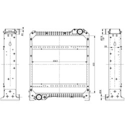 Massey Ferguson 8260Xtra 3780221M5N radiatorius