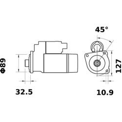 Massey Ferguson 8650 IS1276 starteris 12V 4,2kW