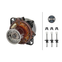 Massey Ferguson 8690 1BL008193001 Halogeninis priekinis žibintas, apvalus, 12V, skaidrus, Ø 90 mm, Hella