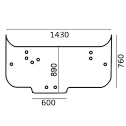 Massey Ferguson 8737 4297405M92N galinis langas lenktas