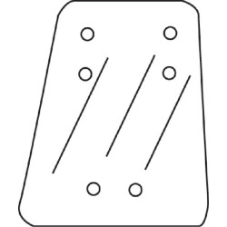 Massey Ferguson 240 1897852M1 Šoninis stiklas