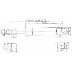 Case - IH 4220 CA858595 Dujinis statramstis L549mm 180N Stabilus