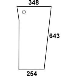 Massey Ferguson 352 3901105M1N apatinis priekinis stiklas
