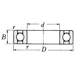 Massey Ferguson 355 NWB00338 Gilaus griovelio rutulinis guolis