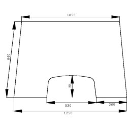 Massey Ferguson 360 D6900A priekinis stiklas