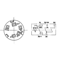 Massey Ferguson 365 14130000 Uždegimo jungiklis 0-1-2-3, Cobo