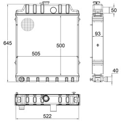Massey Ferguson 398 1695721M2N radiatorius