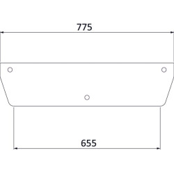Massey Ferguson 399 D6905 Galinis stiklas žemesnis