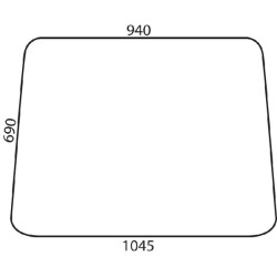 Massey Ferguson 575 1670465M1 priekinis stiklas