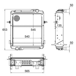 Massey Ferguson 575 3808159M3N radiatorius