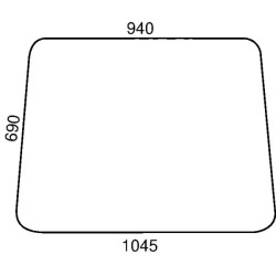 Massey Ferguson 595 1670361M1 priekinis stiklas