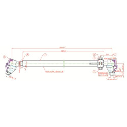 Massey Ferguson 133 SHP196KR Skersinės vairo trauklės galas
