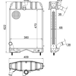 Massey Ferguson 152 1660499M92N radiatorius