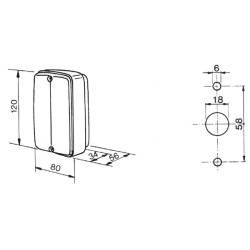 Massey Ferguson 230 03151000 Krypties ir padėties apšvietimas LH Halogeninis, priekis, stačiakampis, 12V, gintaro spalvos/skaidr