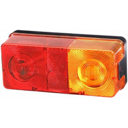 Massey Ferguson 254S 2SD002582011 Galinis žibintas LH stačiakampis, 12/24V, raudona/oranžinė, užsukamas, 170x62x75mm, Hella