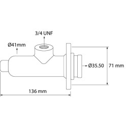 Massey Ferguson 2720 VPJ7615 pagrindinis sankabos cilindras