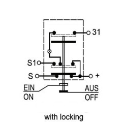 Massey Ferguson 2720 11130090PN Stūmimo jungiklis, Švyturys, apvalus, geltonas
