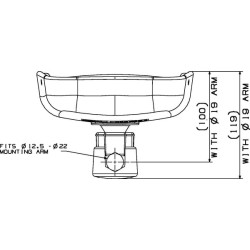 Massey Ferguson 4260 7112020B veidrodinė galvutė 265x155 450R