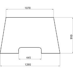 Massey Ferguson 4265 3814954M2 priekinis stiklas