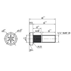 New Holland 7710 83955490N Rato varžtas