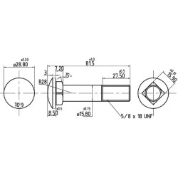 Case - IH 4220 K262954N Rato ratlankio varžtas