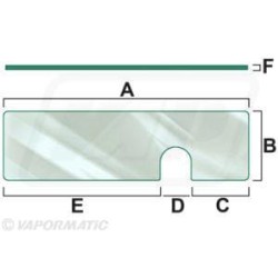 Case - IH 4230 VPM7177 Stiklas