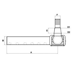 New Holland TS100A Plus SHP457KR Tie rod end