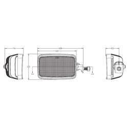New Holland TS100A Plus LA104211 Work light LED, 90W, 6000lm, rectangular, 10-30V, white, Flood, Deutsch plug, 30 LED's, Kramp