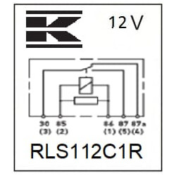 New Holland TS110A RLS112C1R Micro relay 12V, 20A/35A, with resistor