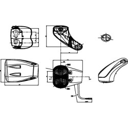 New Holland TS115A Plus 0306410000 Direction and position light LH rectangular, 12V, amber/transparent, bolt on, Cobo