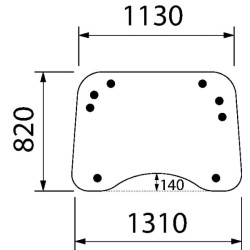 Case - IH Maxxum 130EP Efficient Power Engine Tier 4A 2/12-12/15 82032042 Priekinis langas, viršutinis