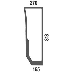 New Holland T4040F Upgrade SpeciaL(2/12 -) 44910447N Lower front window left