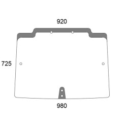New Holland T4050F Upgrade SpeciaL(2/12 -) 44910454N Upper front window