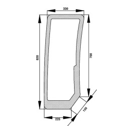 New Holland T4040 Deluxe D6862 Windscreen lower