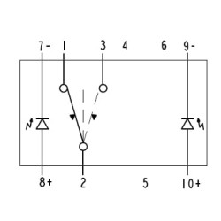 New Holland T6020 Elite 1707351012 Rocker switch, (I)-0-(II), mom-off-mom, 7-pin, Battery