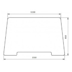 New Holland T6020 Plus 87304257N Front window upper