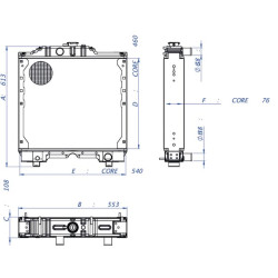 New Holland TL100A S47125982N Radiator (only for tn series)