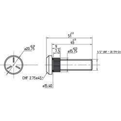 New Holland TN65 81816580N Wheel bolt NH