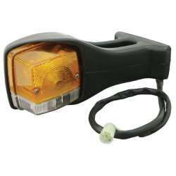 New Holland TN75 03435000 Direction and position light RH Halogen, front, square, amber/transparent, bolt on, 190x AMP plug, Cob