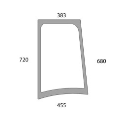 New Holland TN70DA 47130823N Side window