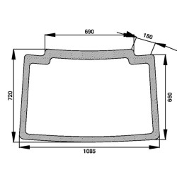 New Holland TN75DA 44911513 Windscreen fixed