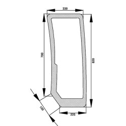 New Holland TN75DA D6863 Lower Windscreen