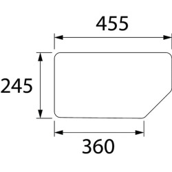 New Holland TN65F D6874 Rear window lower