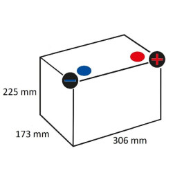 New Holland TN70F 595404083KR Battery 12V 95Ah 830A Kramp